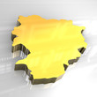 3d flag map of andorra