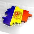 3d flag map of andorra 3d flag map of andorra