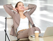 Business woman relaxing