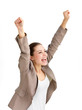 Photo: Businesswoman with arms raised Businesswoman with arms raised