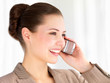 Close up of business woman on mobile phone