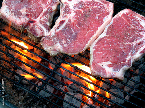 Photo: Grilling a T-Bone Steak Grilling a T-Bone Steak