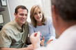Couple in consultation at IVF clinic
