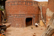 Wall with african tribal painting