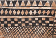 Wall with african tribal painting