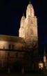 Grossmuenster cathedral in Zurich night