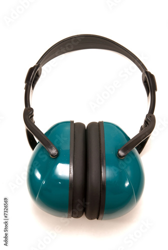Photo: Ear phones to block out noise. Ear phones to block out noise.