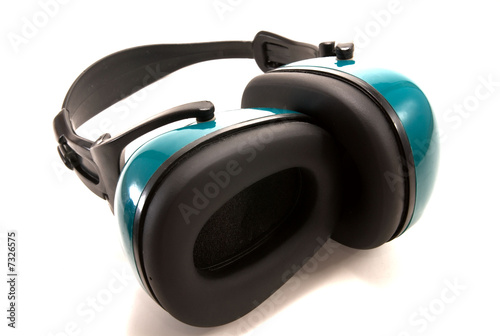 Photo: Ear phones to block out noise. Ear phones to block out noise.
