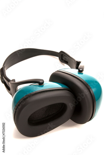 Photo: Ear phones to block out noise. Ear phones to block out noise.
