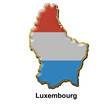 Luxembourg metal pin badge