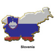 Slovenia metal pin badge