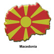 Macedonia metal pin badge
