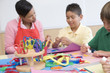 Elementary school art class