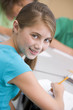 Female elementary school pupil