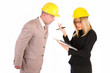 angry businesswoman and architect