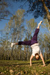 cartwheel in the forest, summer time
