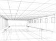 3d sketch of an interior of a public buildin 3d sketch of an interior of a public buildin