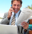 Very good news - happy business man