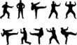 martial arts silhouettes