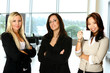 Diverse female business team from different background