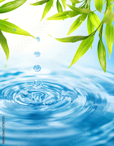 water drop. Water drops folling from a