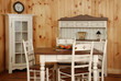 Old pine wood kitchen set