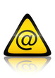 Symbole de danger internet (reflet métal) Symbole de danger internet (reflet métal)