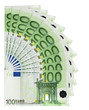 100 Euro banknotes, isolated 100 Euro banknotes, isolated