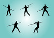 illustration of martial arts - set 2