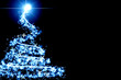 Abstract blue christmas tree