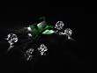 Illustration: Diamonds and one emerald Diamonds and one emerald