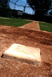 Baseball base on the infield