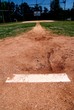 pitchers mound on baseball diamond