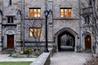 Yale University campus at evening New Haven Connecticut