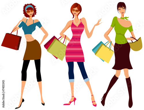 shopping girls