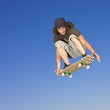Skateboard tricks in air