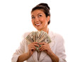 Lucky Winner Holding Cash Lucky Winner Holding Cash
