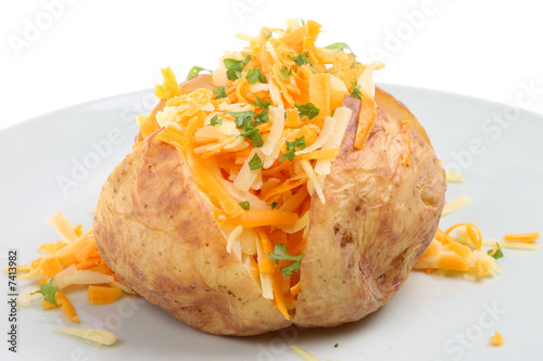 Baked Potato with Cheeses Baked Potato with Cheeses