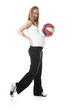 The pregnant woman and ball