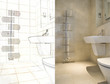 Bathroom: Conceptual design to completed installation Bathroom: Conceptual design to completed installation