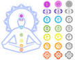 Seven Chakras  and spirituality symbols