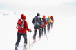 Group touring skiers Group touring skiers