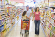 Family grocery shoppping