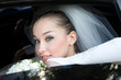 in the wedding car