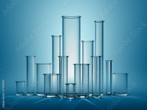 Foto: Glass test tubes of all sizes Glass test tubes of all sizes