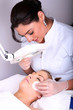 Skin treatment in a beauty salon