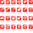 Red web and computer icons