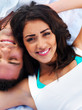 Smiling young couple in love