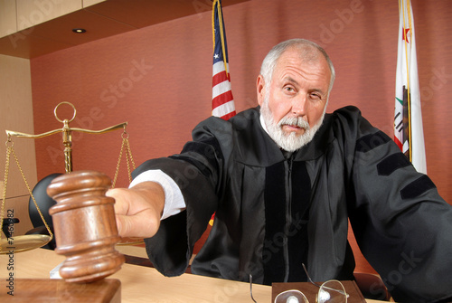 Photo: Judge using his gavel Judge using his gavel