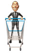 Businessman fait du shopping